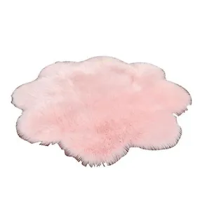 120cm pink Plush round bedroom carpet round cushion AZ1906