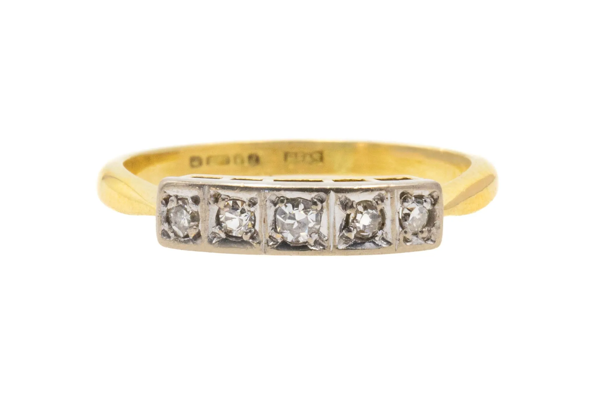 18ct Gold Five Stone Diamond Ring