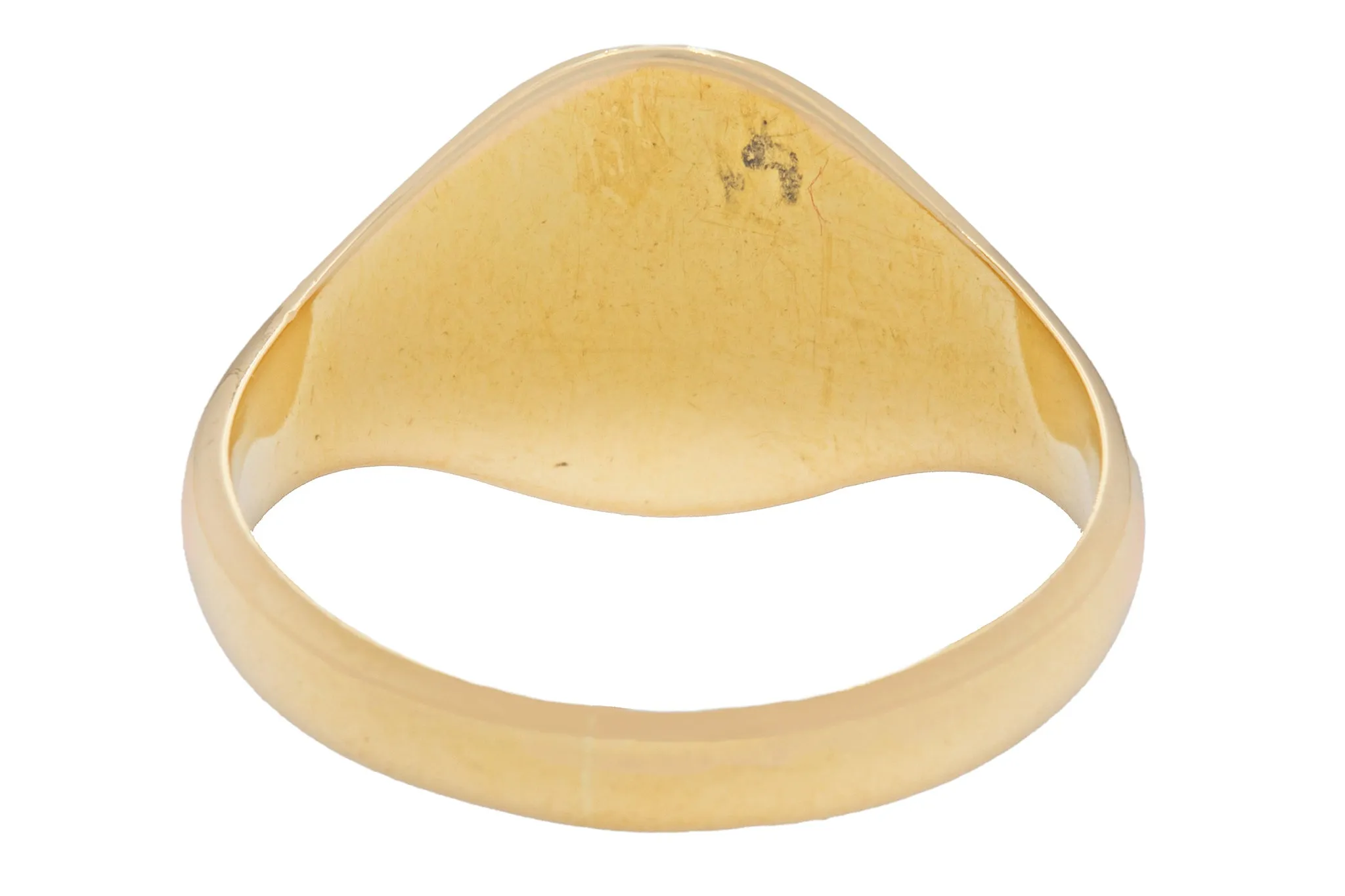 18ct Gold Round Signet Ring, 5.4g