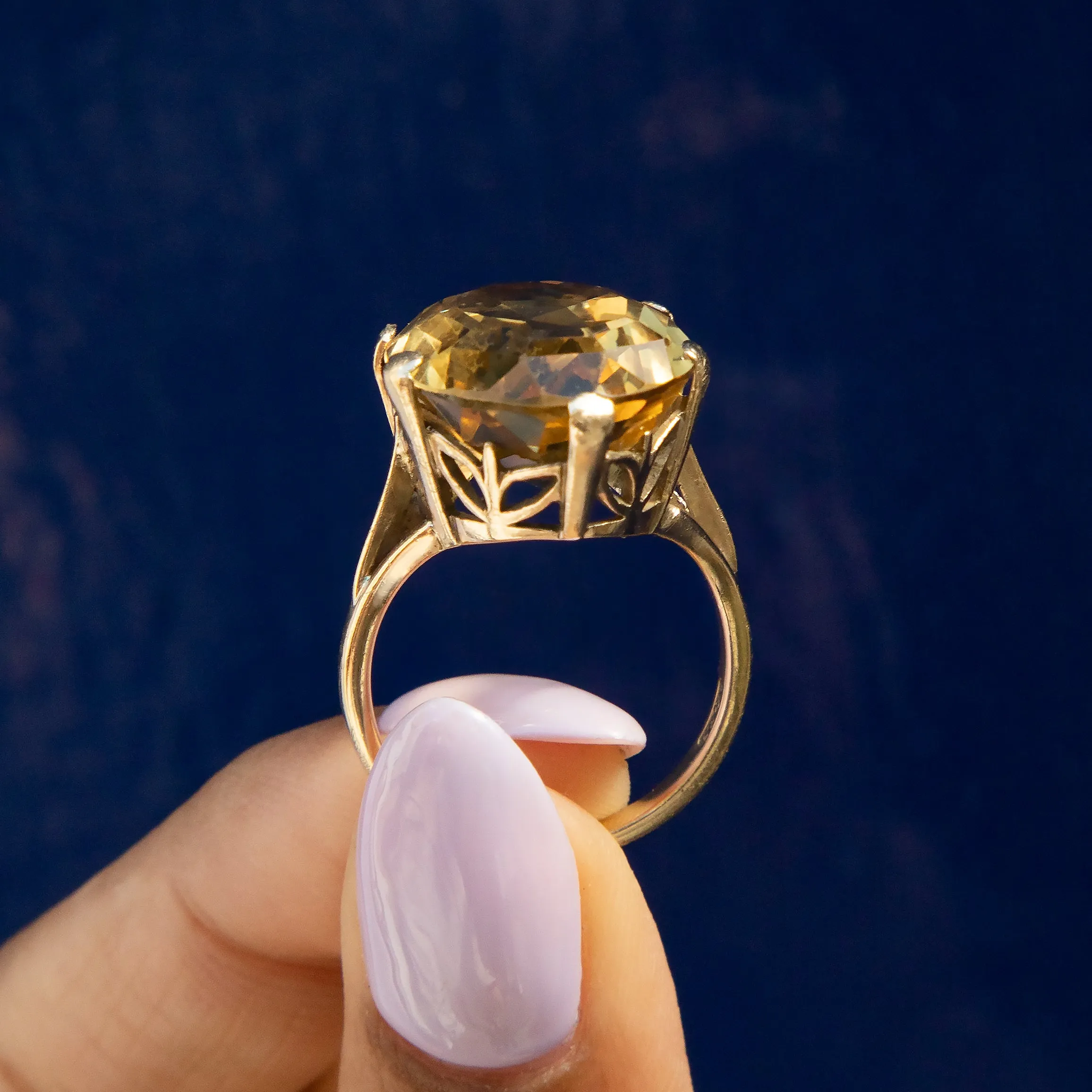 9ct Gold Citrine Cocktail Ring, 9.00ct