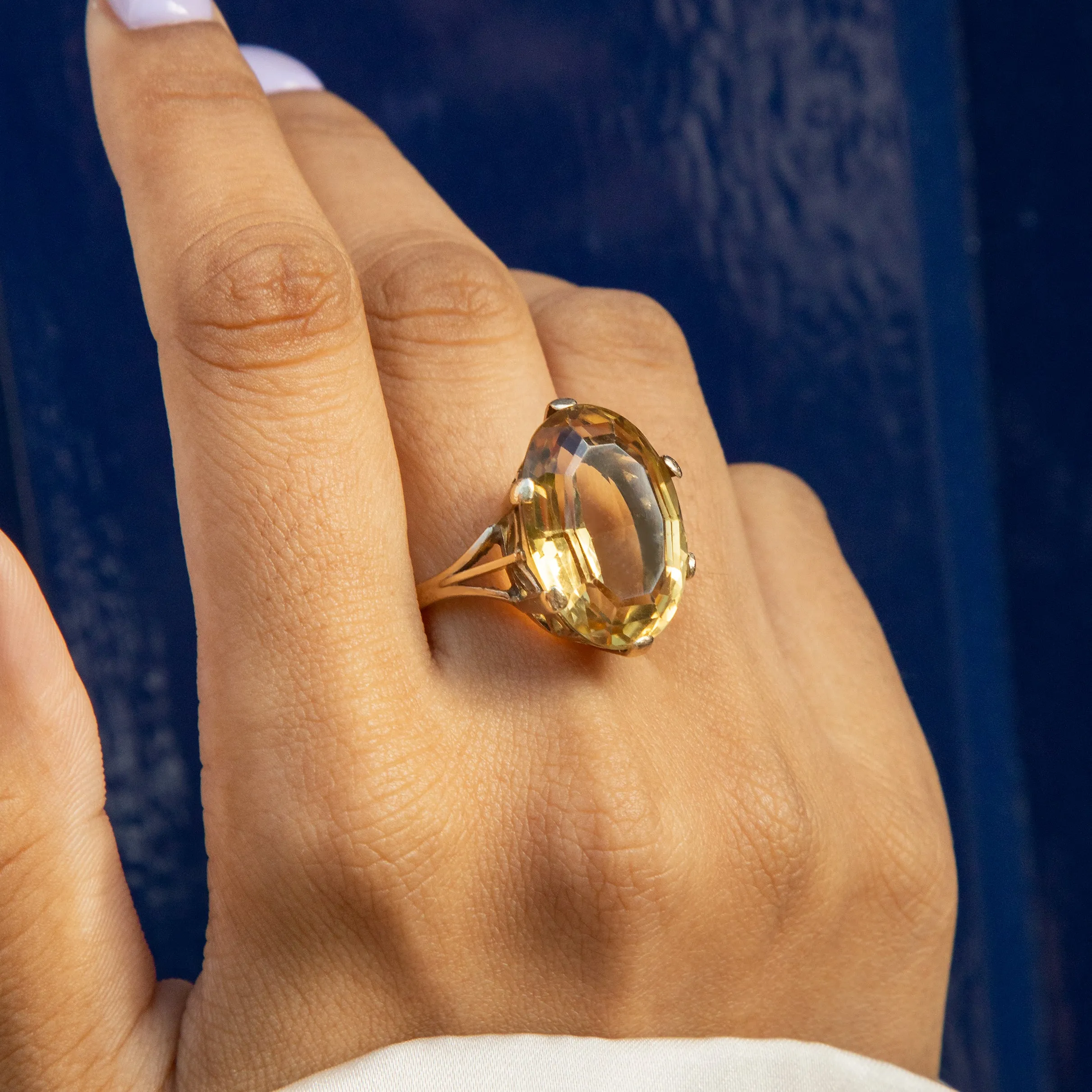 9ct Gold Citrine Cocktail Ring, 9.00ct