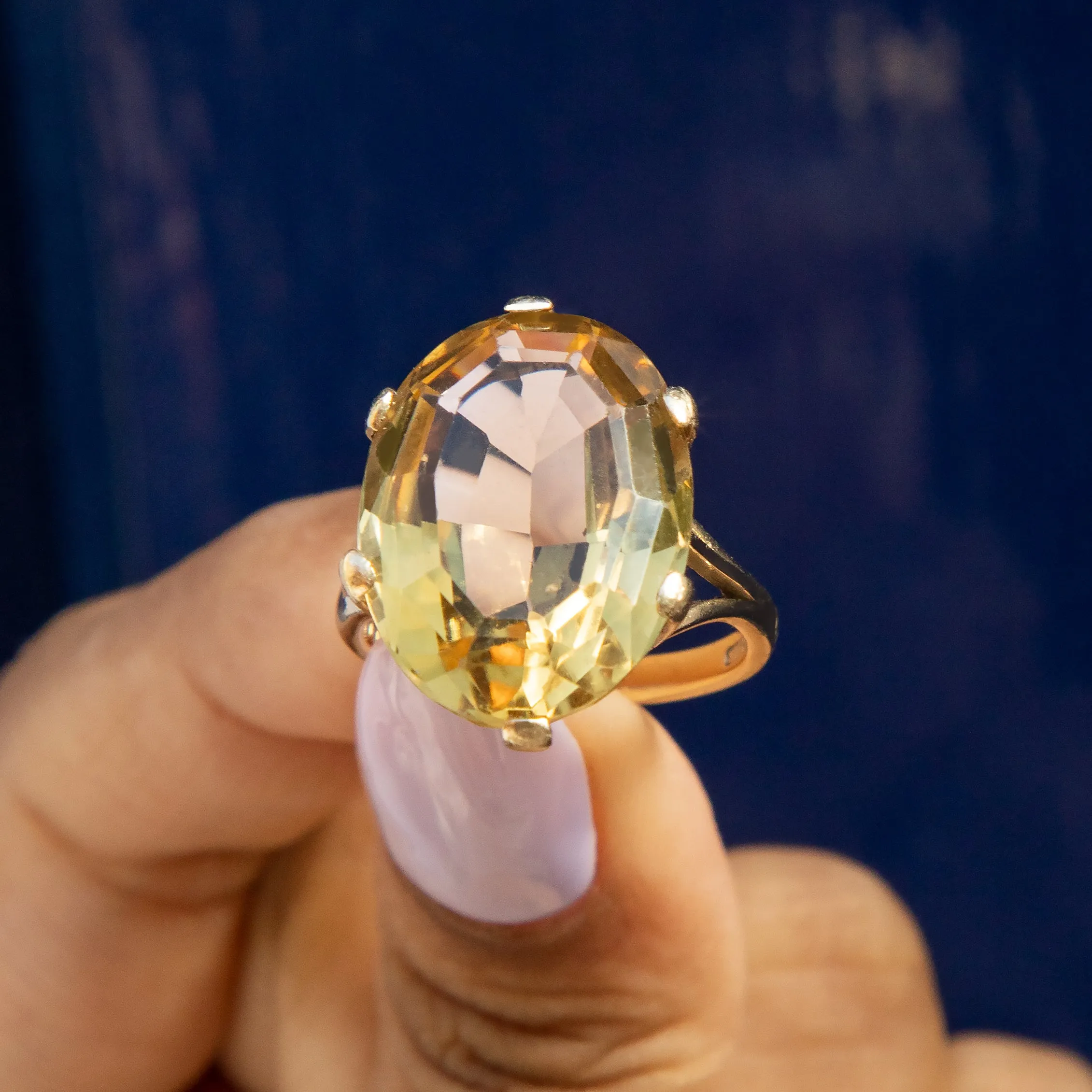 9ct Gold Citrine Cocktail Ring, 9.00ct