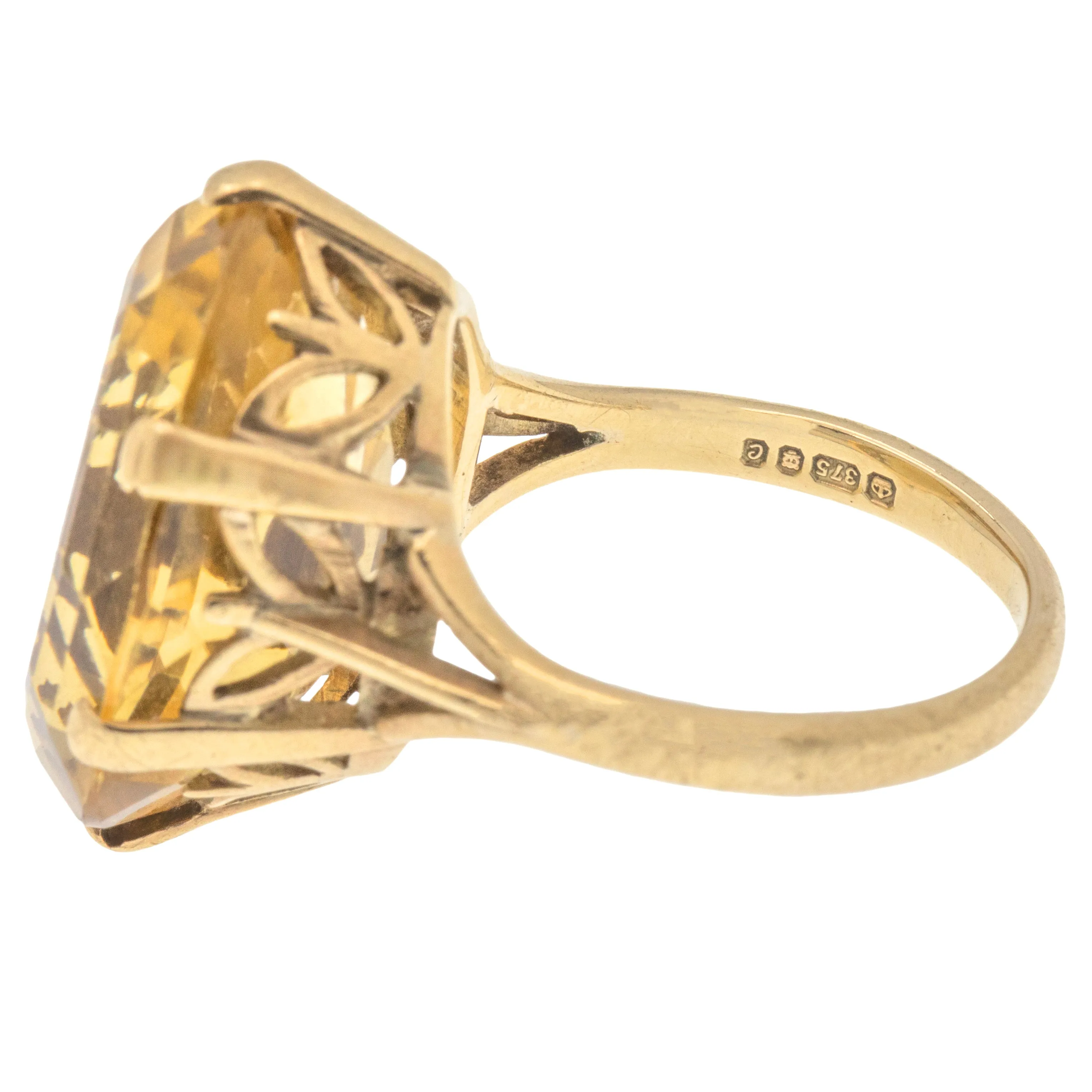 9ct Gold Citrine Cocktail Ring, 9.00ct