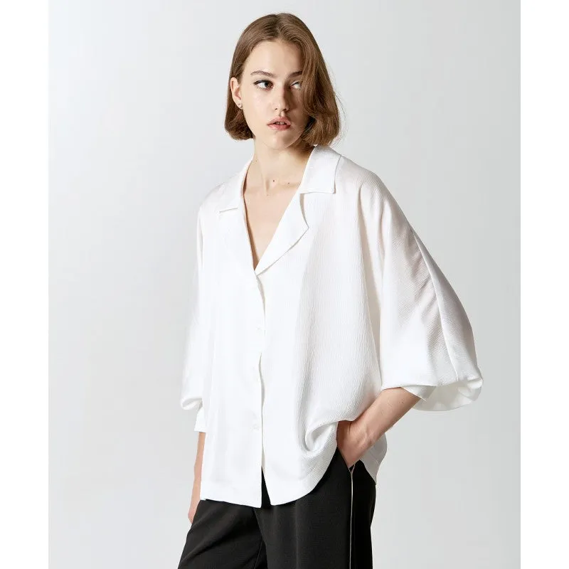 Access Fashion White Shirt With Lapel Collar And Cuff