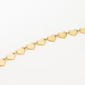 Amore Heart Chain in 9K Gold