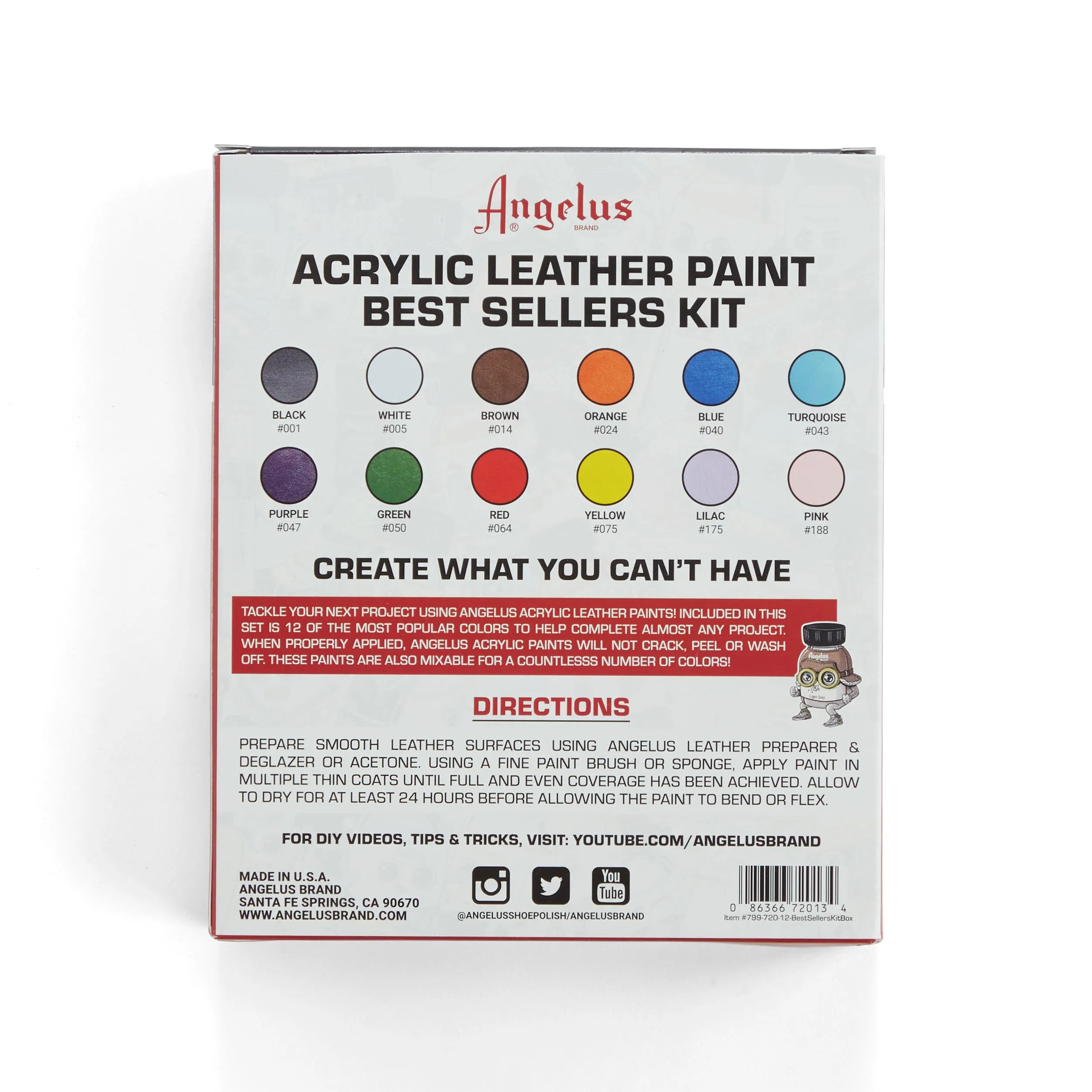 Angelus Best Sellers Leather Paint Set