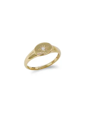 Aztec Vintage Star Signet Ring