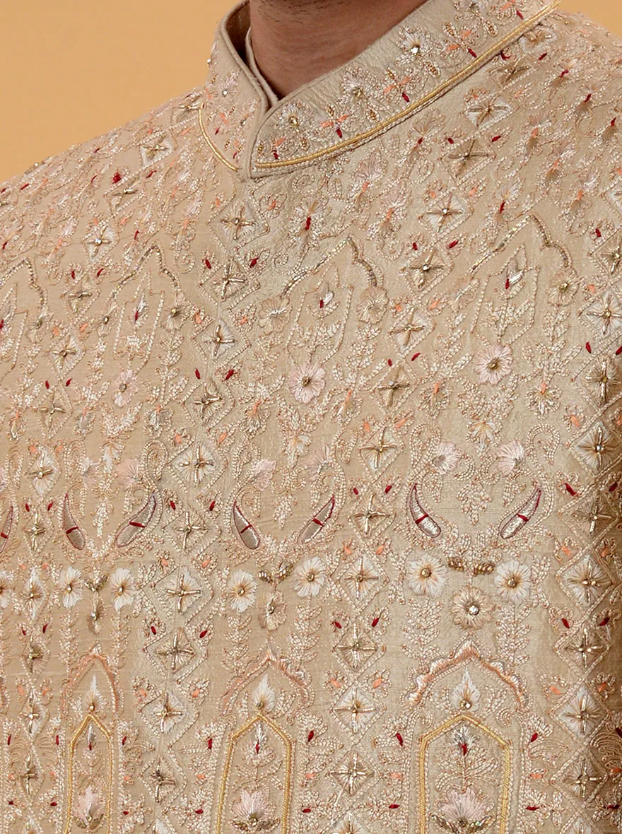 Beige  Sherwani | TULA