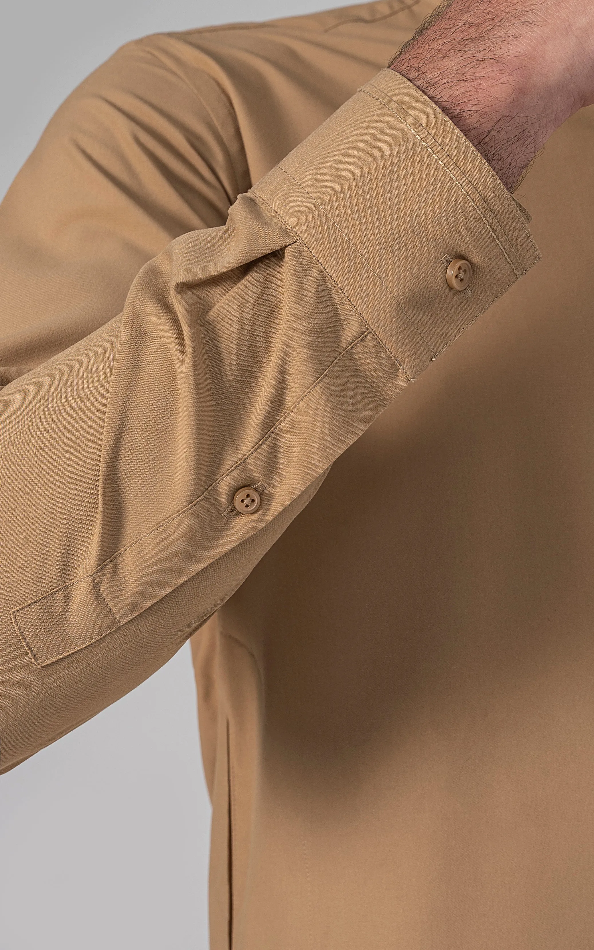 BLENDED WASH & WEAR - SIGNATURE COLLECTION DARK KHAKI