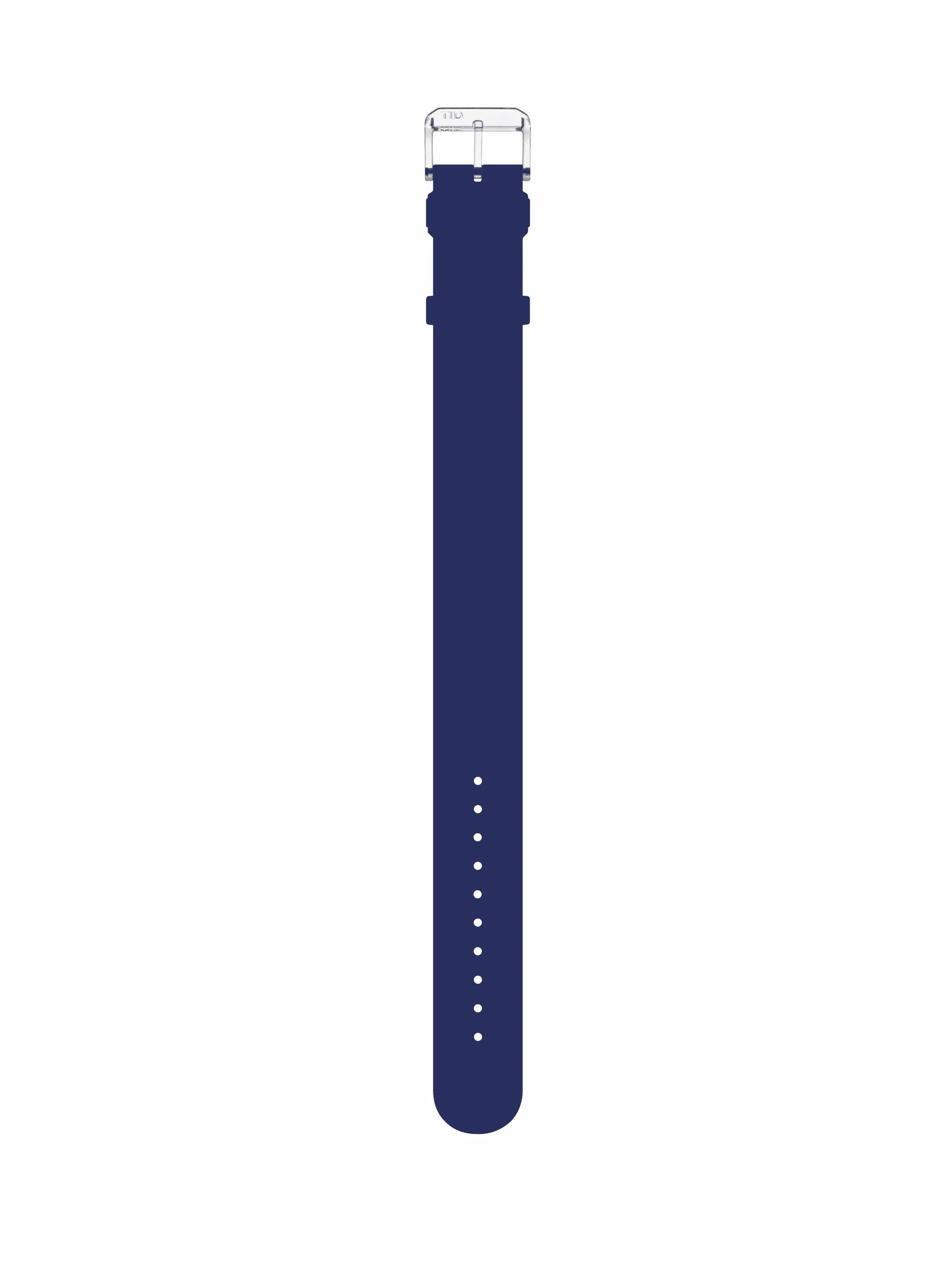 Blue Silicone Strap with Transparent Buckle