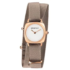 Briston Taupe Clubmaster Lady Watch 19924.SPRG.M.2.NT