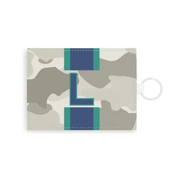 Camo Single Initial Card Case