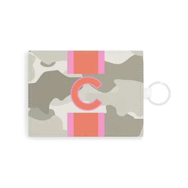 Camo Single Initial Card Case