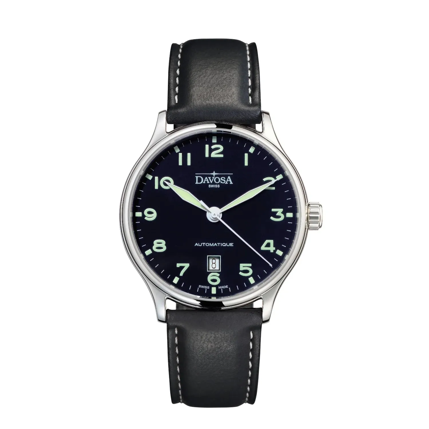 Classic Vegan Automatic Swiss-Made Blue Black Executive Watch 16145651