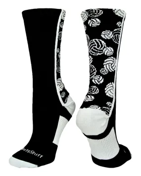 Crazy Volleyball Logo Crew Socks (multiple colors)