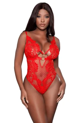 Dare to Bare Floral Lace Teddy