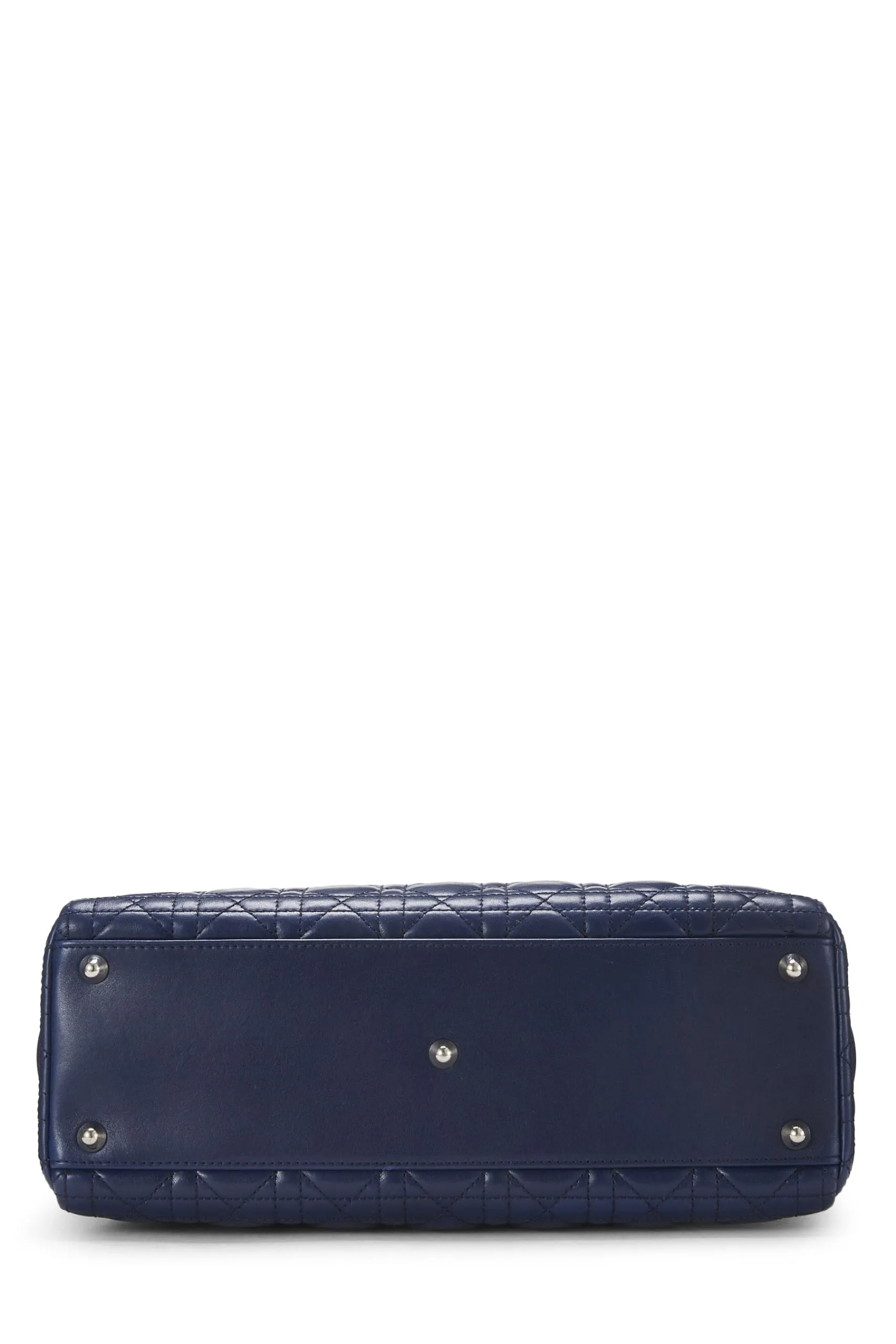 Dior,  Blue Cannage Quilted Lambskin Lady Dior Large, Blue