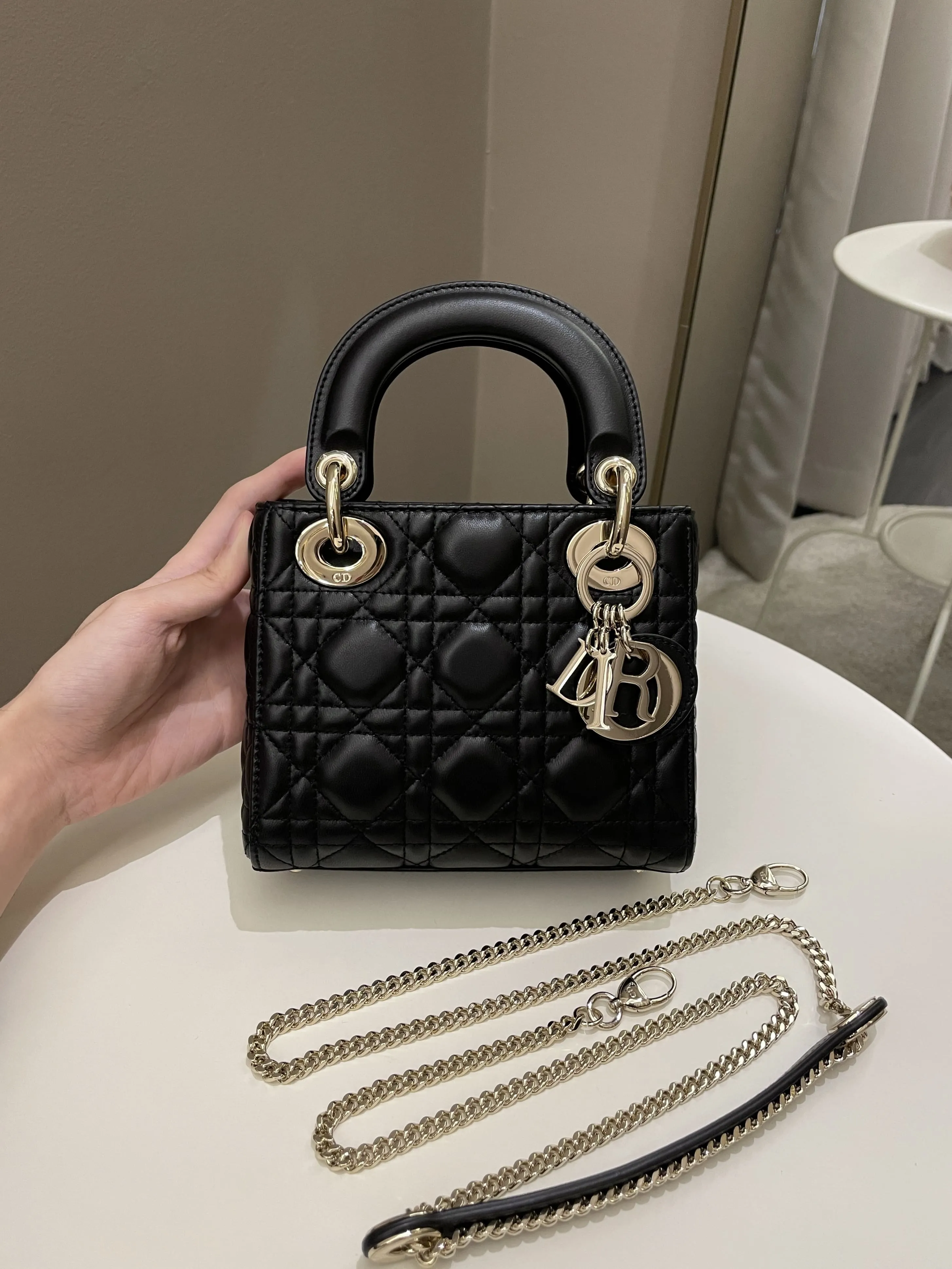 Dior Lady Dior Mini Black Lambskin