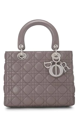 Dior,  Purple Cannage Quilted Lambskin Lady Dior Medium, Purple