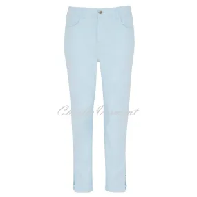 Dolcezza Cropped Jean With Ankle Detail - Style 23202 (Powder Blue)