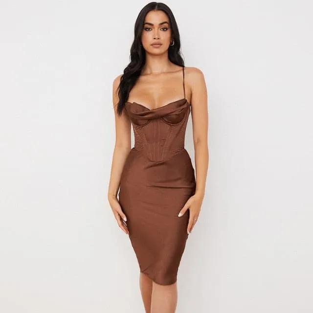 DressBetty - Satin Bodycon Green Celebrity Evening Club Dress