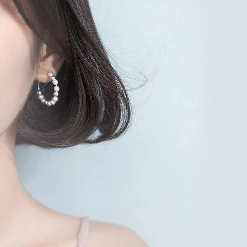 Exquisite Pearl Hoops