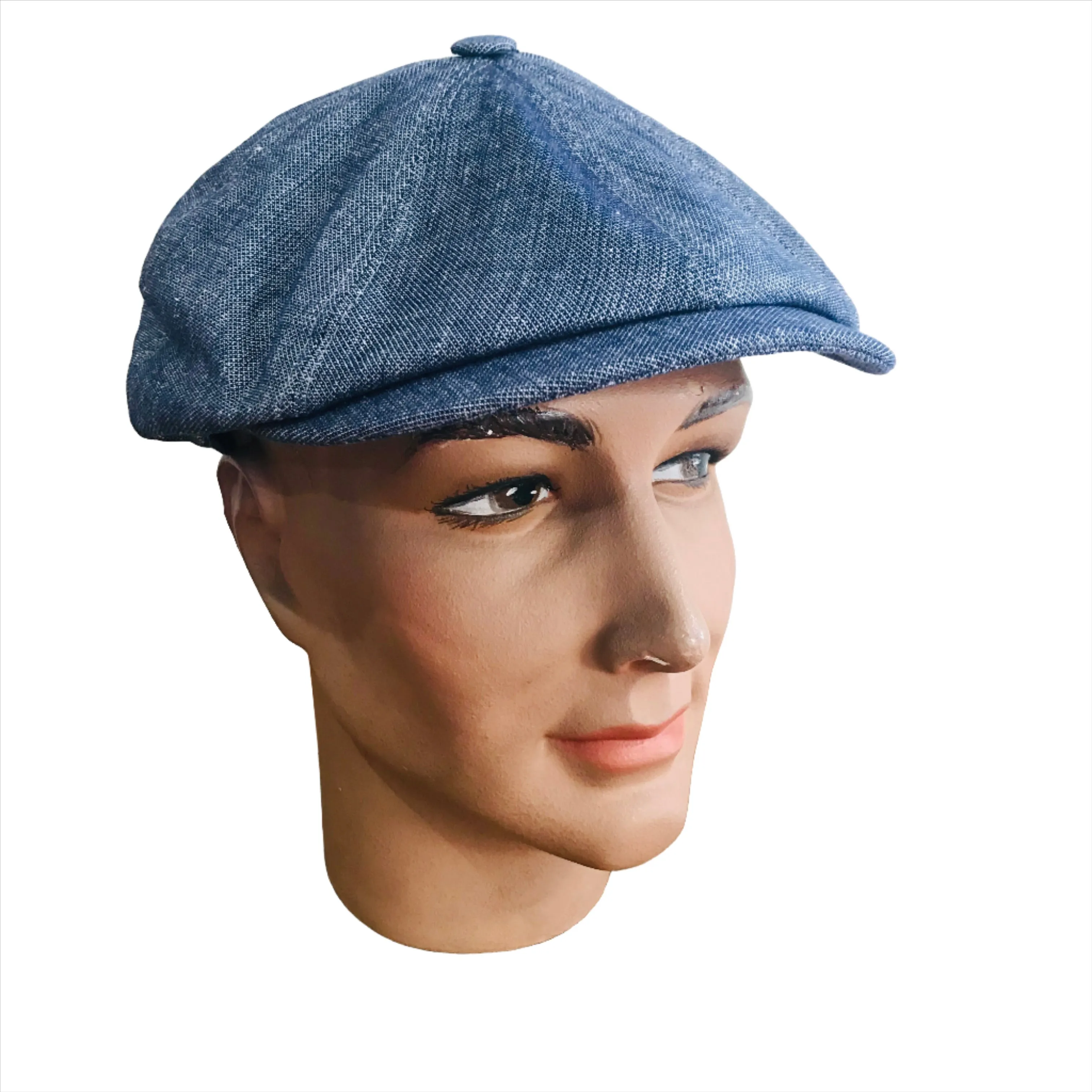 Flèchet - Silk 8 panel cap - Marine Blue