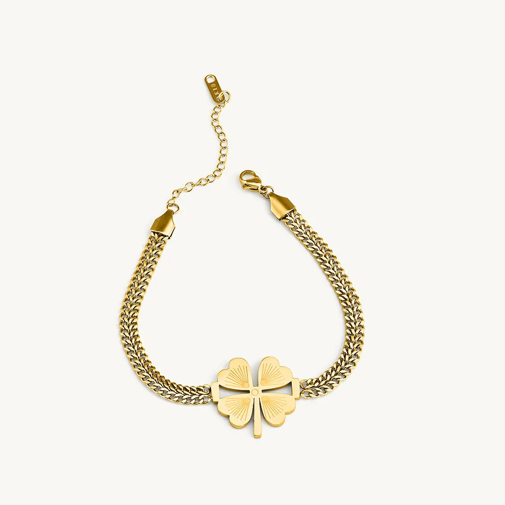 Gold Clover Bracelet