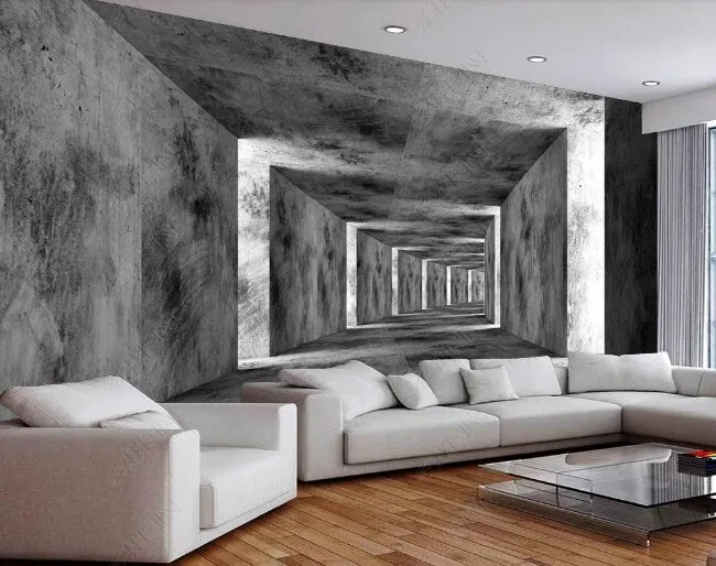 Gray 3d peel and stick art deco Abstract wallpaper Minimalist wall decor Modern wall mural living room bedroom removable wall covering