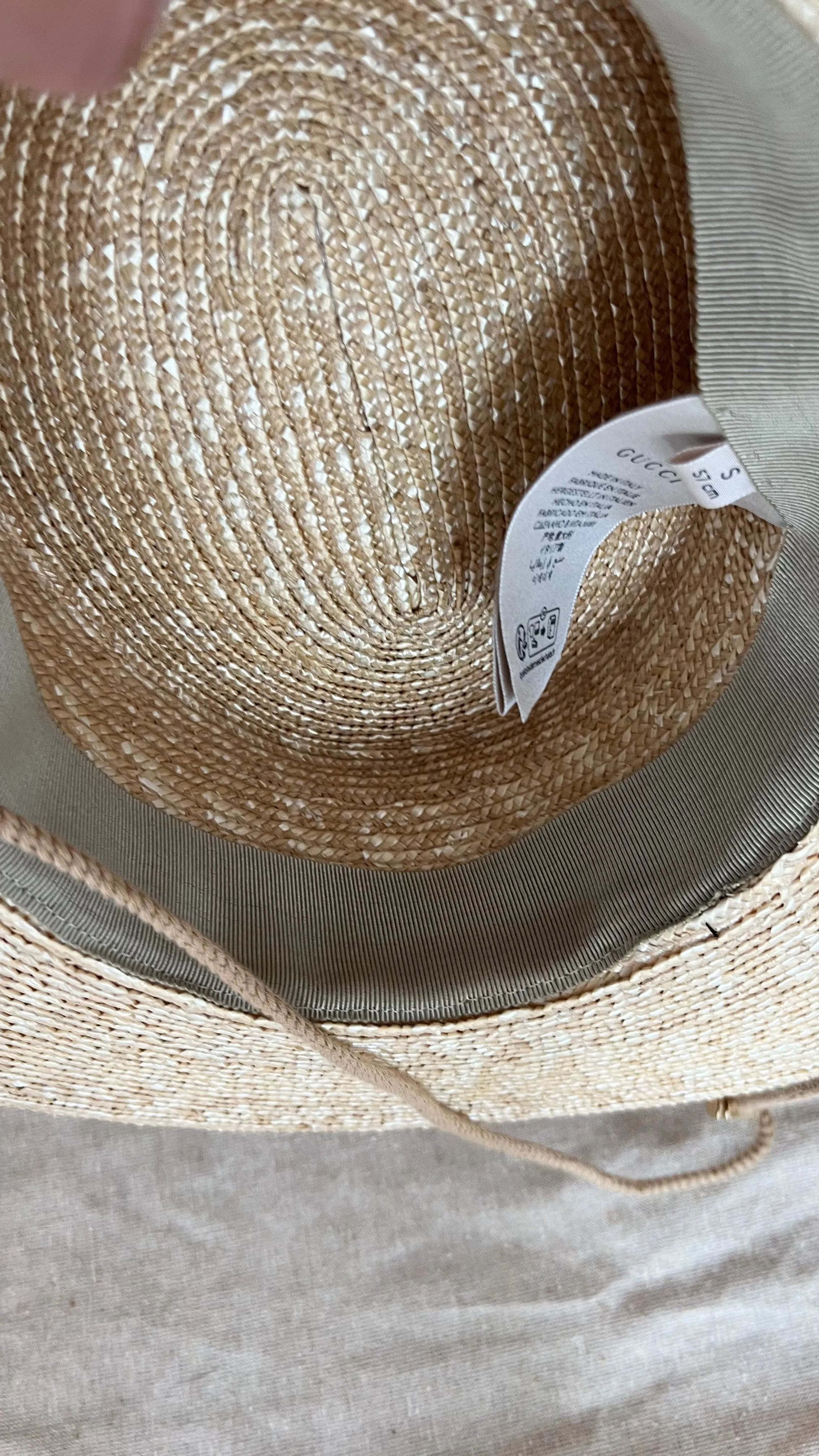 GUCCI STRAW BOATER HAT