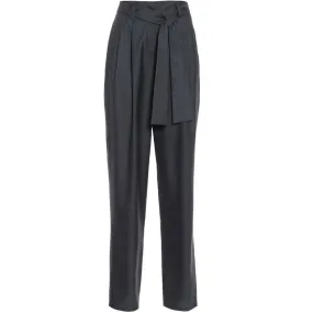 HIGH-WAISTED WOOL TROUSER "CAROLIN" IN GREY