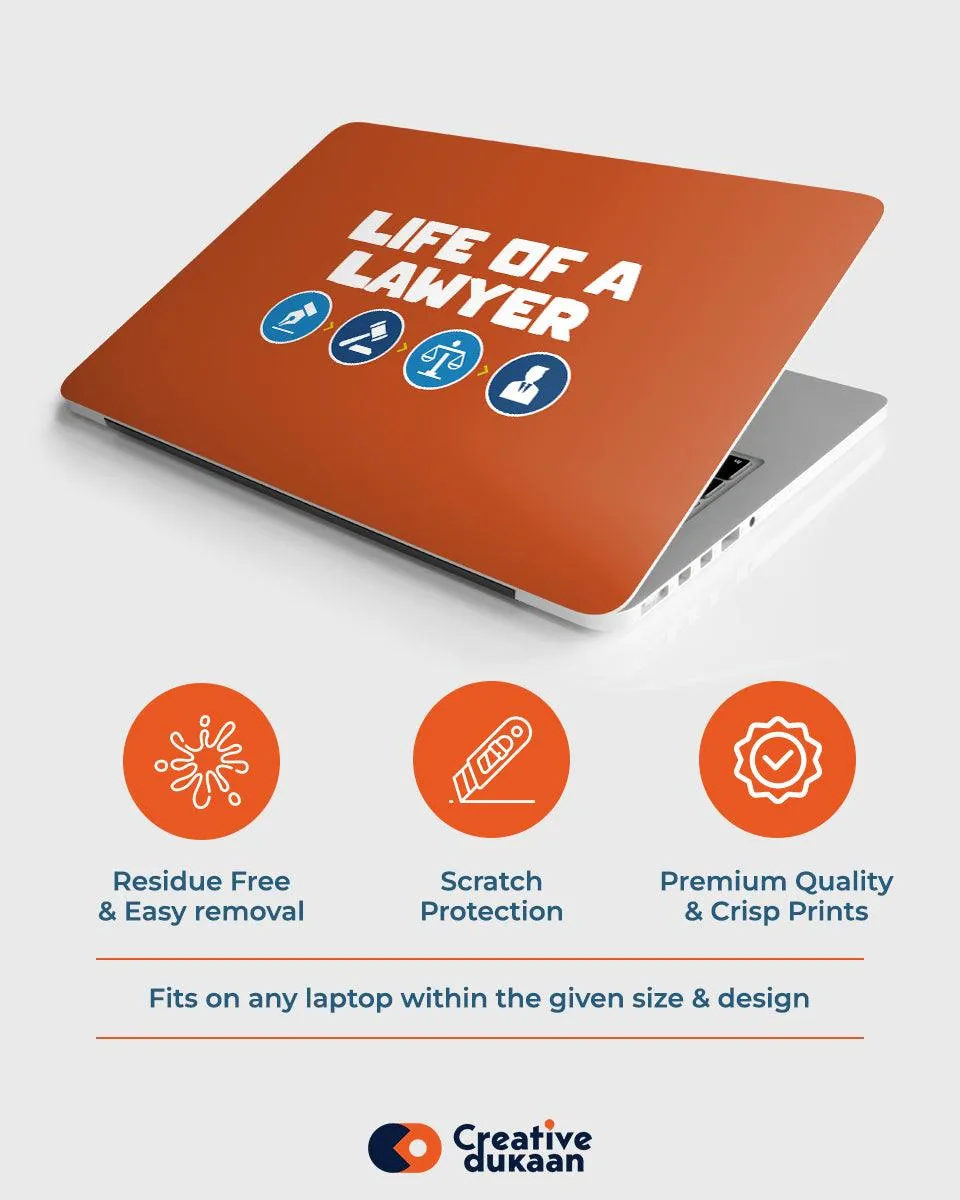 Life of a Lawyer - Cool Laptop Skin for Lawyers