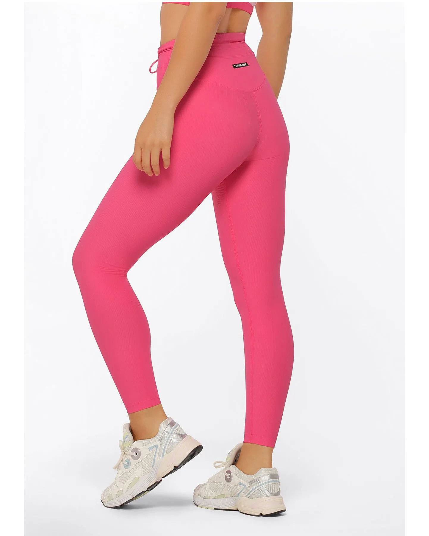 Lorna Jane Flaunt It Rib Ankle Biter Leggings - Babin Pink