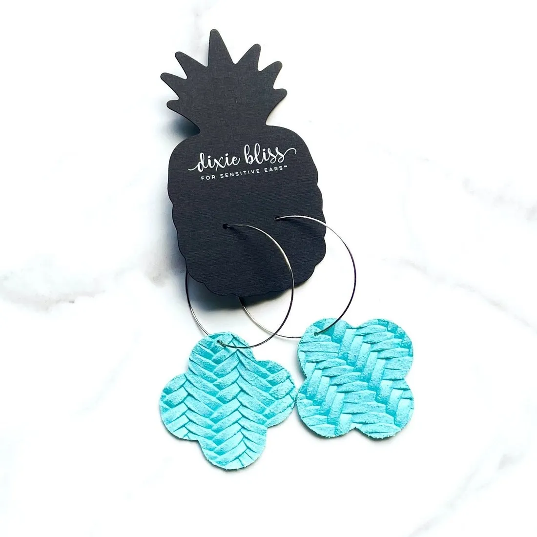 Madison in Woven Aqua - Dixie Bliss - Dangle Earring