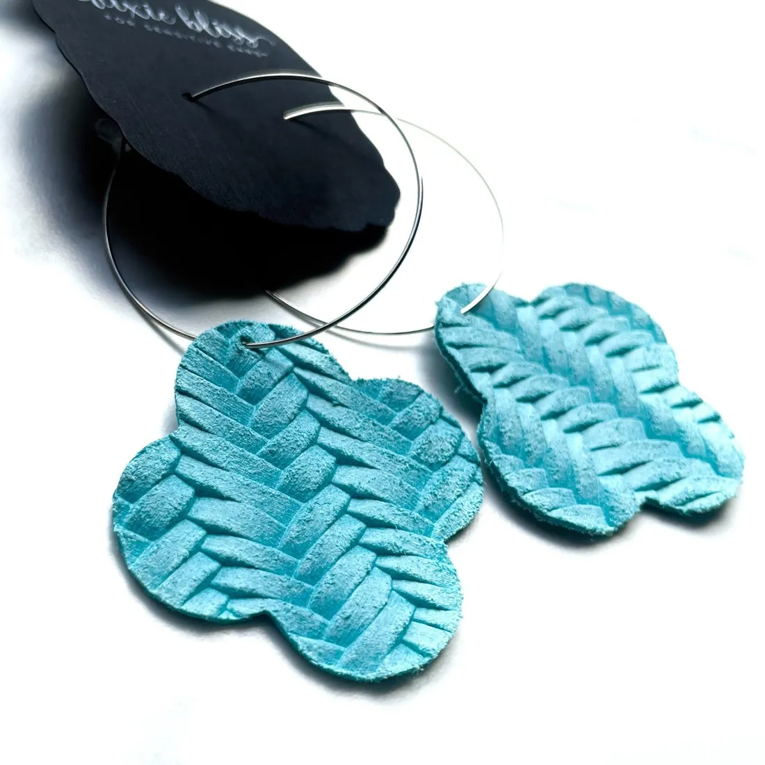 Madison in Woven Aqua - Dixie Bliss - Dangle Earring