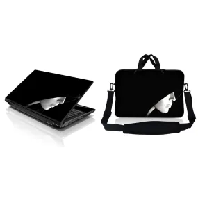 Notebook / Netbook Sleeve Carrying Case w/ Handle & Adjustable Shoulder Strap & Matching Skin – Lady in Hood