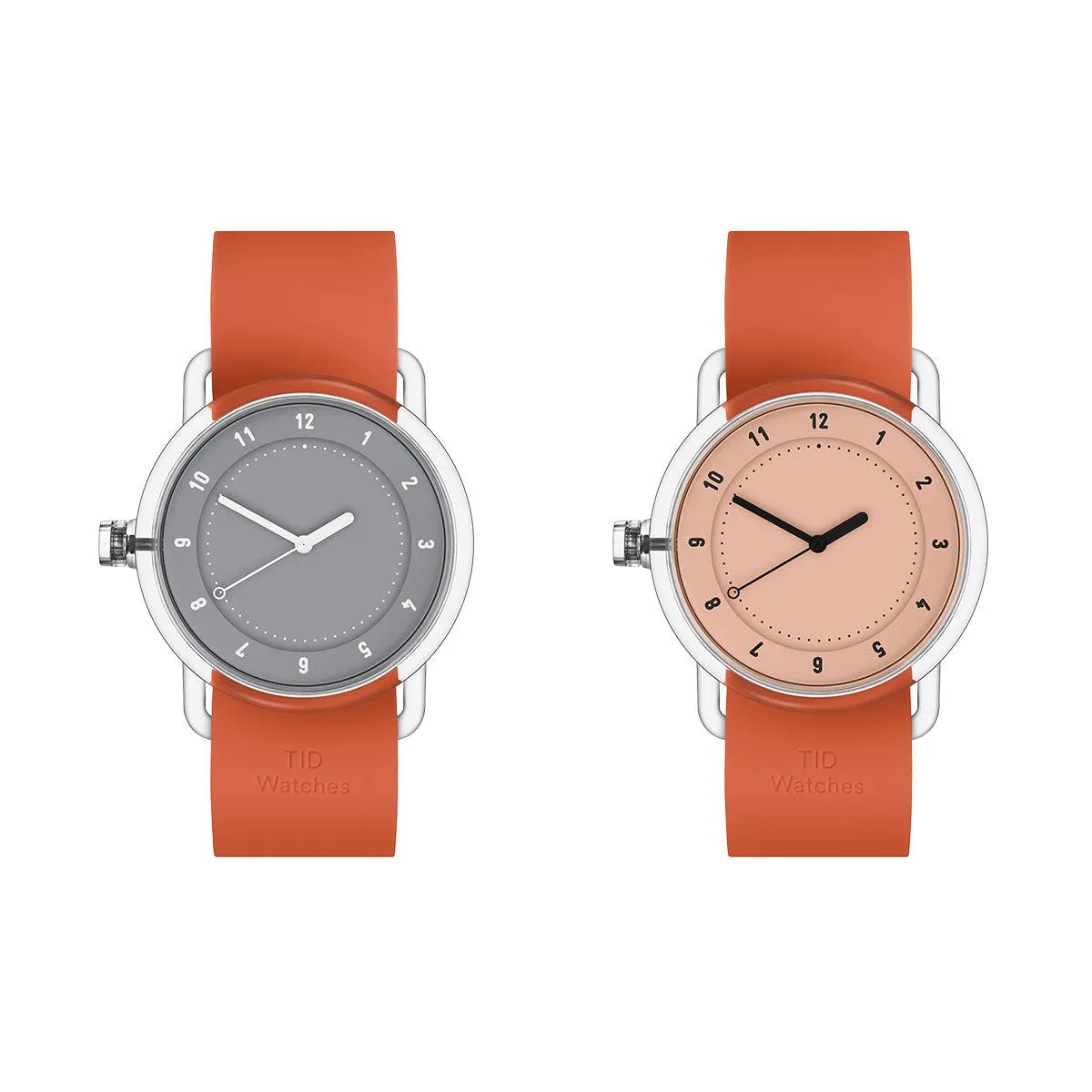 Orange Silicone Strap with Transparent Buckle