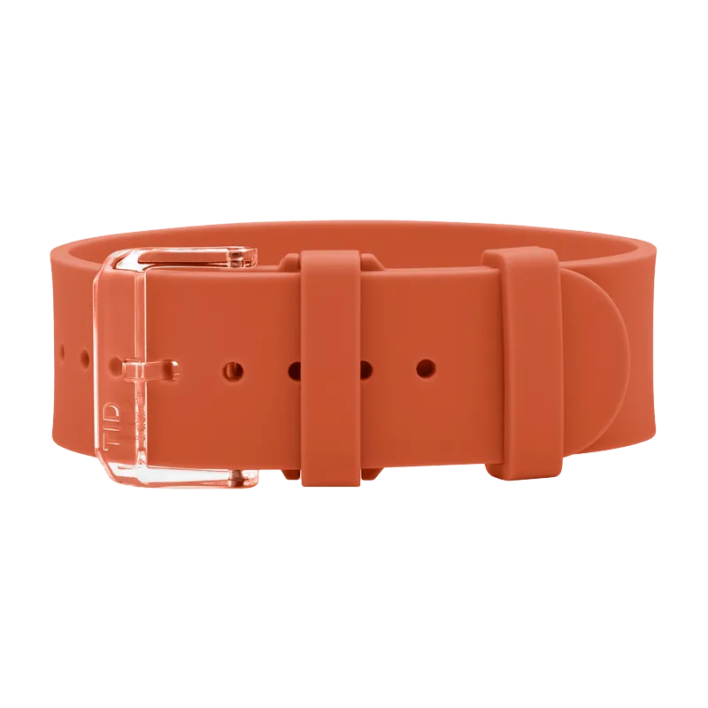 Orange Silicone Strap with Transparent Buckle