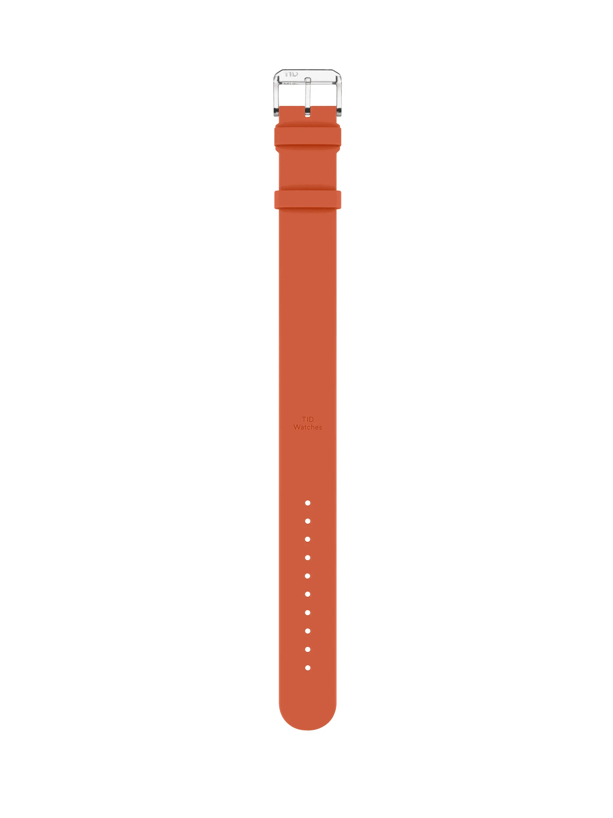 Orange Silicone Strap with Transparent Buckle