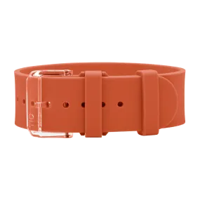 Orange Silicone Strap with Transparent Buckle