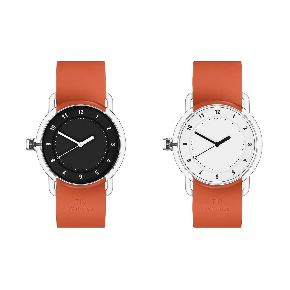 Orange Silicone Strap with Transparent Buckle