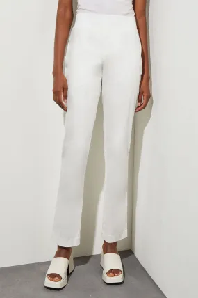 Plus Size Stretch Cotton Tencel Straight-Leg Pants