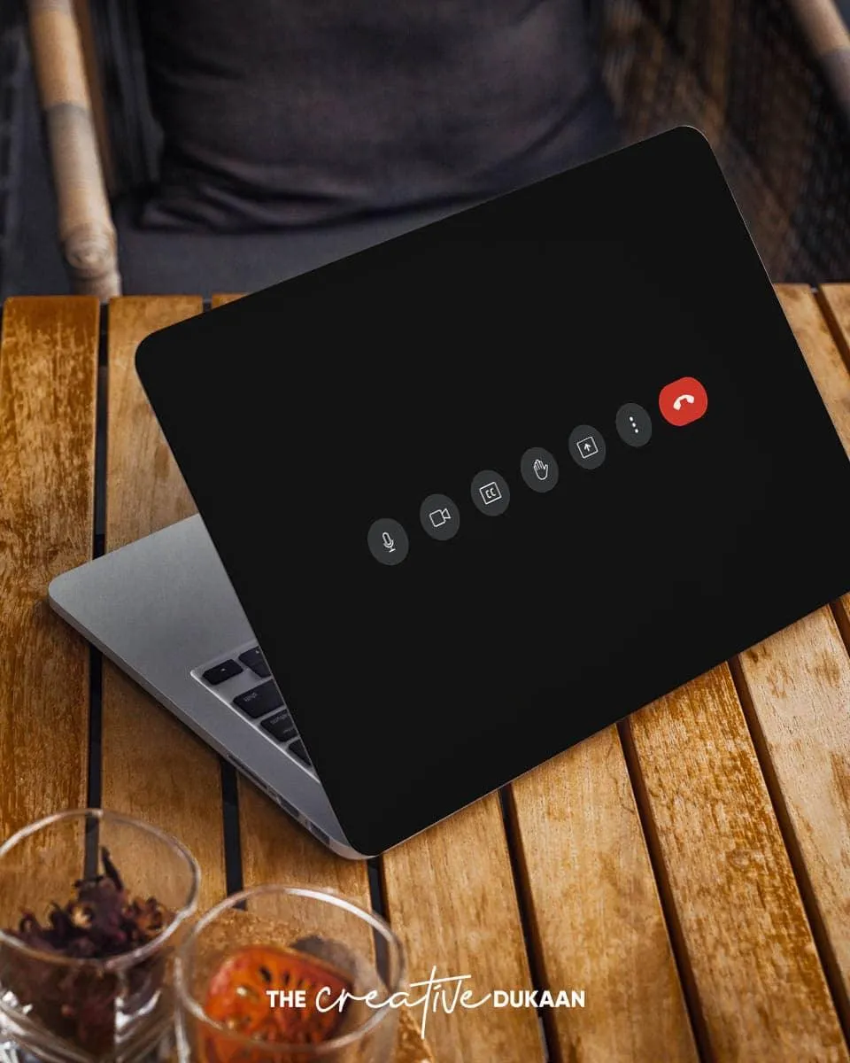 Professional Google Meet Cool Laptop Skin in Black Colour