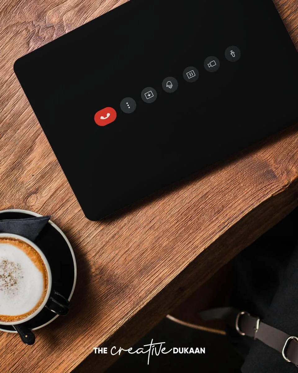 Professional Google Meet Cool Laptop Skin in Black Colour