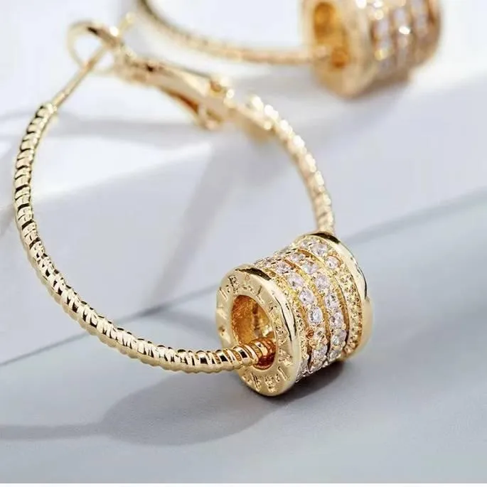 Roman Letter Hoop Earrings