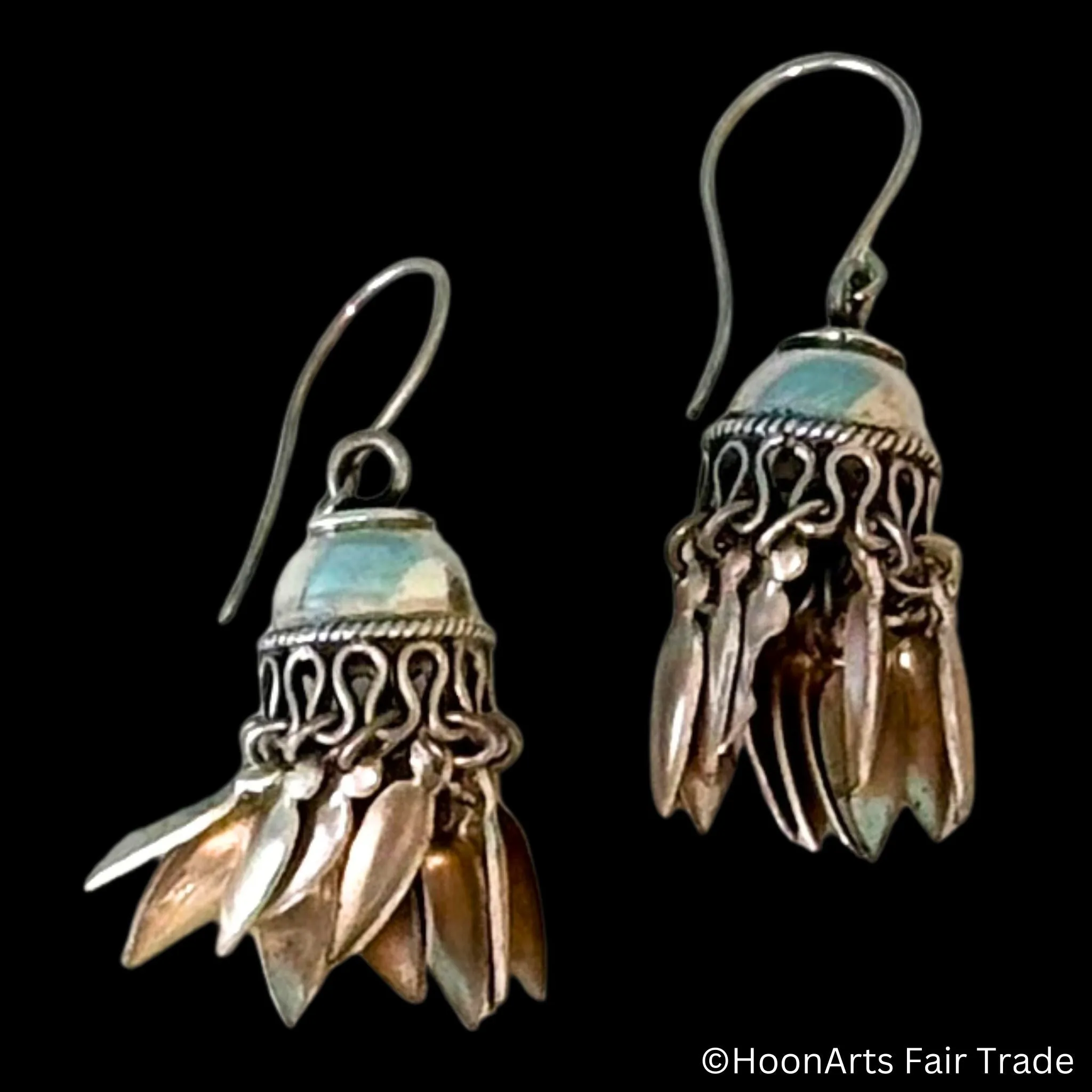 “Safiya” Silver Dangle Earrings