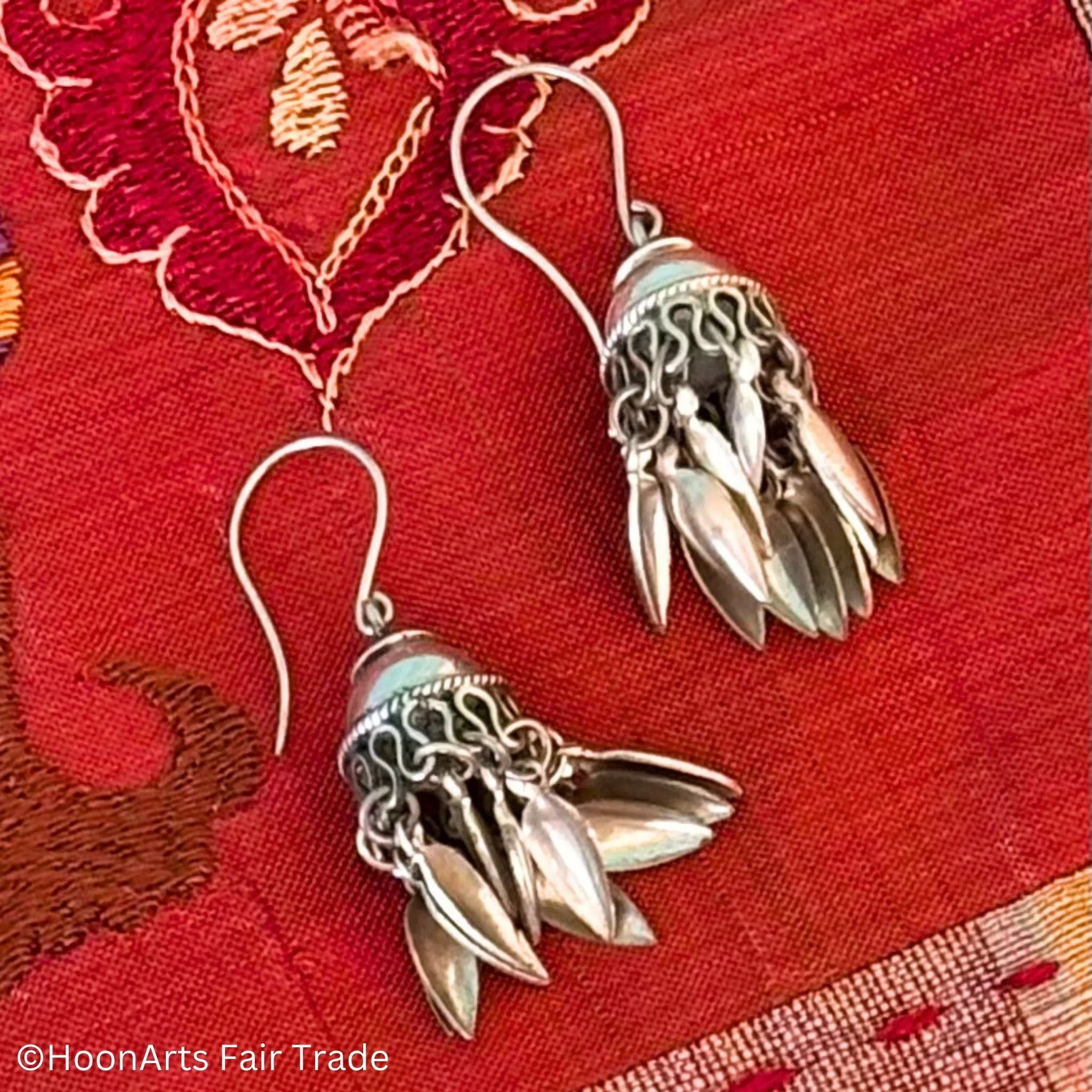 “Safiya” Silver Dangle Earrings