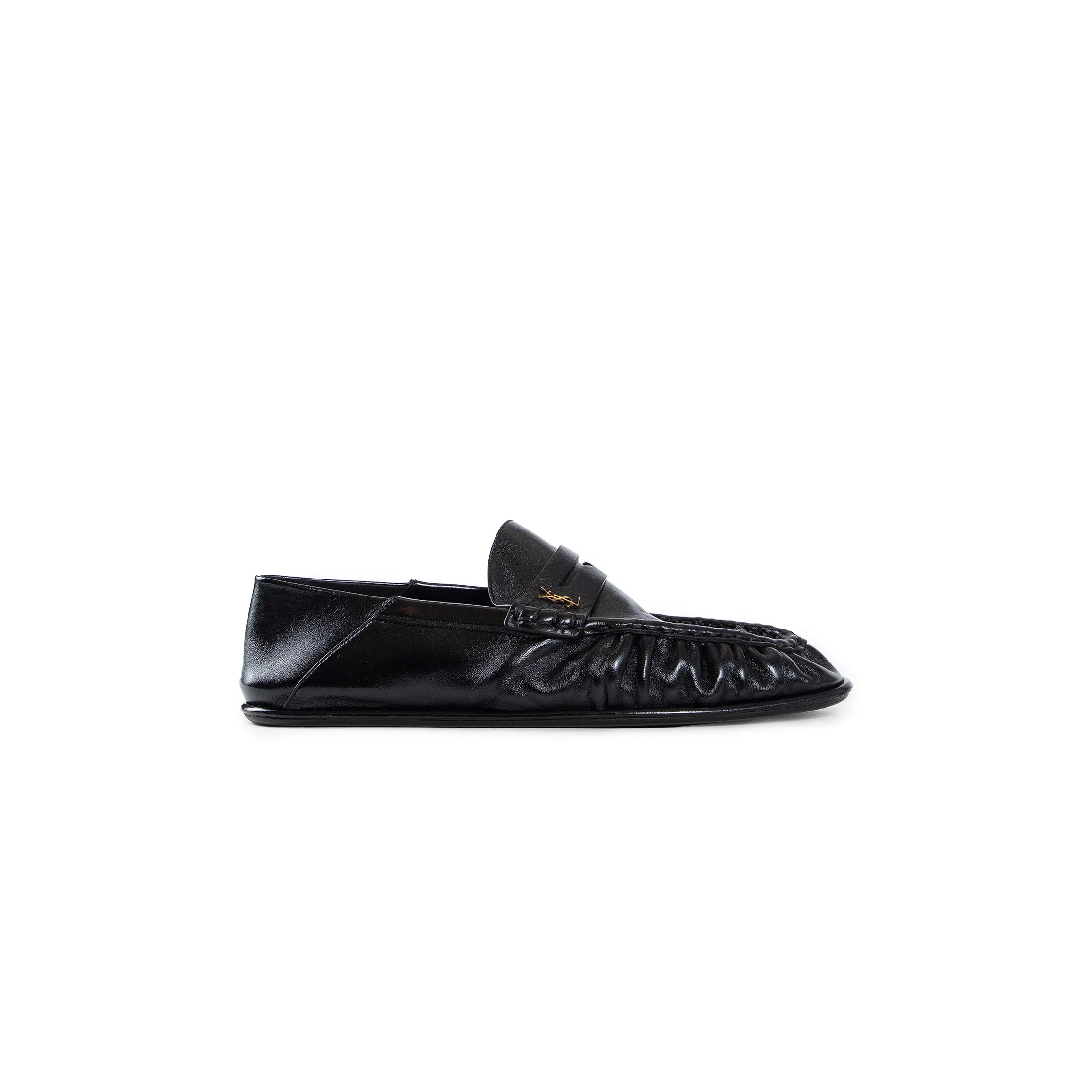 SAINT LAURENT MAN BLACK LOAFERS & FLATS