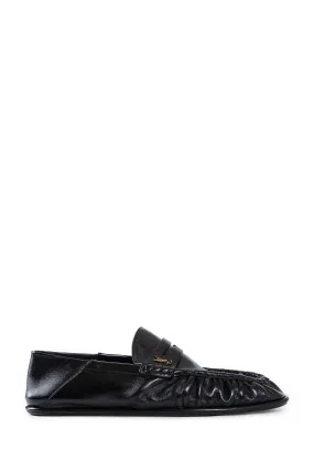 SAINT LAURENT MAN BLACK LOAFERS & FLATS