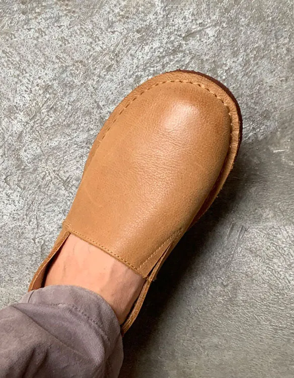 Slip-on Handmade Leather Retro Flats for Men 38-45